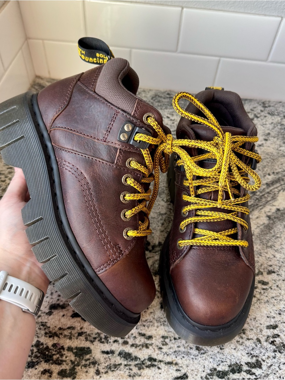 Dr. Martens Woodard Grizzly Leather Hiker Boots. L 8. EUC.